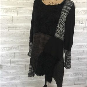 Patchwork shark bite sweater